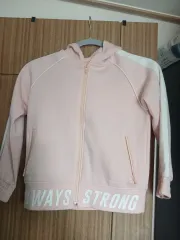 ZARA 女の子 134cm/9歳 ピンク フードジップアップ セット