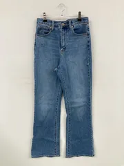 UNIQLO JEANS ユニクロジーンズ デニムパンツ 25 ブルー クロップド・半端丈 無地 スタンダード フレア・ブーツカット ハイウエスト ヴィンテージ