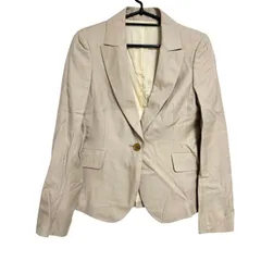 【美品】UNITED ARROWS ユナイテッドアローズ レディース ジャケット テーラードジャケット ベージュ 日本製 サイズ不明 J3