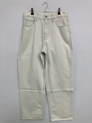 UNIQLO ユニクロ デニムパンツ 30 (76cm) ライトグリーン クロップド・半端丈 無地 スタンダード テーパード レギュラー