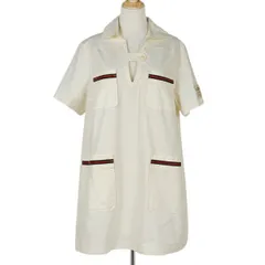 グッチ GUCCI ロゴ ワンピース ウェブ スカート コットン アイボリー レディース 【中古】