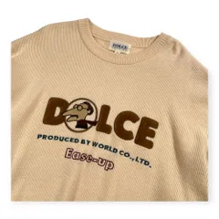 DOLCE ドルチェ BIGロゴ ウールニットセーター サイズ 52 /クリーム系/メンズ/ワールド/日本製のサムネイル