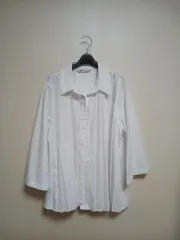 ZARA ザラ 白 プリーツ シャツ M