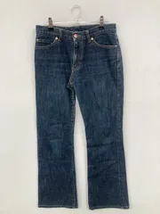 C17 シーセブンティーン デニムパンツ ネイビー 無地 ワンポイント フルレングス スタンダード ストレート レギュラー ヴィンテージ