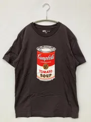 UNIQLO ユニクロ Tシャツ/カットソー S ブラック 前面プリント ミドル丈 半袖 クルーネック(丸首)