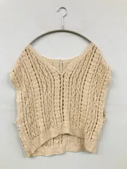 ベスト XS ベージュ 無地