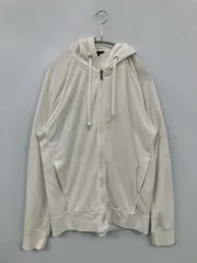 UNIQLO ユニクロ パーカー XL ホワイト コットン 無地 ジップアップ 長袖