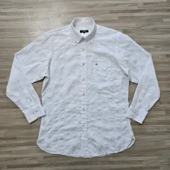 100) バーバリー ブラックレーベル 白 長袖 シャツ