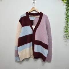 コス オム COS COLOR ブロック Vネック カーディガン