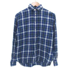 ポロ バイ ラルフローレン Polo by Ralph Lauren ライト フランネルシャツ 長袖 チェック 2 青 ブルー /JS ■GY12 メンズのサムネイル