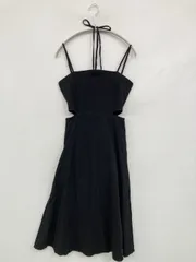 eimy エイミー ワンピース F ブラック コットン 無地 袖なし ロング・マキシ丈 フレア