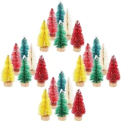 飾り クリスマス オーナメント 置物 自宅 装飾 玄関 部屋飾り ミニ植毛雪松 商店 雪松クリスマスグッズ 装飾品　デコレーション ミニ 撮影小道具 ミニ プレゼント おしゃれ 卓上ミニツリー 可愛い クリスマス飾り ミニチュア ミニツリー 木製ベース ミニツ