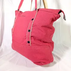 【大容量】トミーヒルフィガー トートバッグ 赤 キャンバス A4 旅行 ジム 肩掛け ヴィンテージ