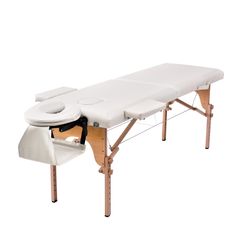 マッサージベッド！ 折りたたみ コンパクト 超軽量 エステベッドWHITE