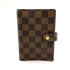 LOUIS VUITTON アジェンダPM ダミエ PVC ブラウン 手帳カバー ゴールド R20700