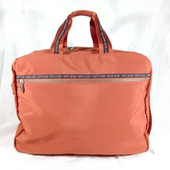 【良品】ミッシェルクラン ボストンバッグ 2way オレンジ 旅行 出張 ゴルフ ジム 大容量 MICHEL KLEIN メンズ レディース 軽量 鞄 修学旅行 ショルダーのサムネイル