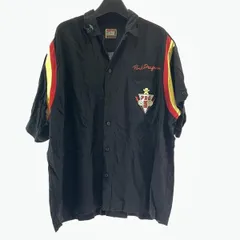 【中古】PINKDRAGON　開襟ボーリングシャツ　初期CREAM SODAタグ　ブラック　レーヨン ピンクドラゴン[17]のサムネイル
