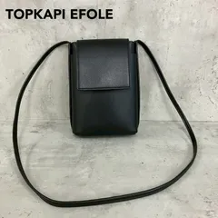 TOPKAPI EFOLE トプカピ エフォル フェイクレザー ショルダー バッグ ブラック スマホポーチ スマホショルダー 縦型 ミニポーチ ポシェット 斜め掛け 肩掛け 鞄 シンプル 無地 カジュアル きれいめ モード デート 旅行 散歩 ★ ■■のサムネイル