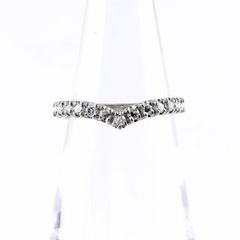WISP ダイヤモンド0.25ct Pt900 ウェーブハーフエタニティリング 