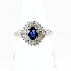 Pt900 サファイア0.47ct ダイヤ0.26ct プラチナ リング - メルカリ