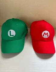 スーパーマリオとルイージ　キャップ2個セット　サイズ調整可能
