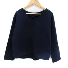シンプリシテェ SIMPLICITE カットソー 長袖 Vネック 紺 ネイビー /SM23