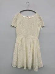 LODISPOTTO ロディスポット ワンピース M アイボリー コットン ナイロン レース 半袖 ショート・ミニ丈 フレア