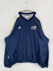 adidas アディダス その他トップス L ネイビー ワンポイント ブランドロゴ ミドル丈