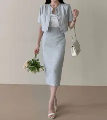 ツイード ジャケット スカート セット SET