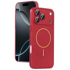 【新品】 YUZOR 「極薄」 iPhone 17 Pro Max ケース 超薄型 Magsafe対応 いphone17ProMax ケース レンズを完全に覆う一体型設計 ストラップホール付き アイフォン アイホン (iPhone17ProMax 赤) CB-