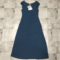 完売品【未使用品】UNIQLO × mame kurogouchi 3Dニット ノースリーブ ワンピース XLサイズ ブルー 青色 リブ ロングワンピース ユニクロ マメクロゴウチ