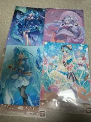 バンダイ 一番くじ 初音ミク クリアポスター 4種