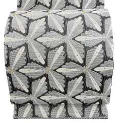 【美品】 袋帯 名品 幾何学 箔 灰色 六通 正絹 【中古】