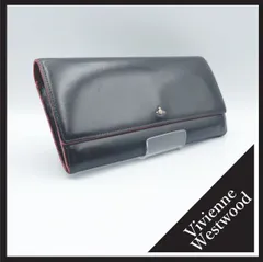 ✱Vivienne Westwood（ヴィヴィアンウエストウッド）✱ 極美品 長財布 がま口 オーブマーク ORB ブラック 黒 レッド 赤 コバ塗り サフィアーノレザー エナメル パテント 小銭入れ ビジネス ギフト プレゼント ユニセックス