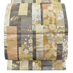 限定大幅値下げ新品 西陣織六通柄袋帯 吉祥文様 宝尽くし文様 綿芯御