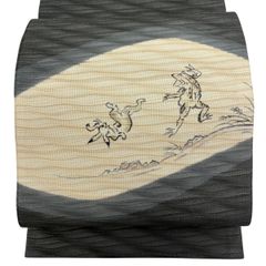 鳥獣戯画 全通 撚箔 キラキラ 袋帯 - メルカリ