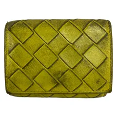 BOTTEGA VENETA(ボッテガヴェネタ) 3つ折り財布 マキシイントレチャート ライトグリーン レザー