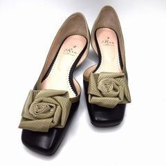 グッチ GUCCI ロングベルト レザー スタッズ 装飾 バイカラー 黒