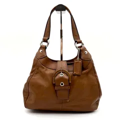 美品◎COACH コーチ ソーホー レザー ショルダーバッグ トートバッグ 肩掛け鞄 ブラウン F17219
