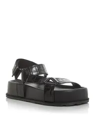 モスキーノ レディース シューズ サンダル プラットフォーム Moschino Womenstrappy Platform Sandals Black ブラックのサムネイル