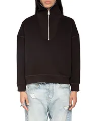 ザディグ エ ヴォルテール レディース アウター パーカー・スウェット シャツ Zadig Voltaire Maya PMO Incrustation Sweatshirt Dark Chocolaのサムネイル