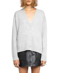 ザディグ エ ヴォルテール レディース アウター カーディガン Zadig Voltaire Mirkaz Cashmere Cardigan Gris Chineのサムネイル