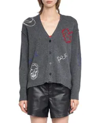 ザディグ エ ヴォルテール レディース アウター カーディガン Vネック セーター Zadig Voltaire Mirkaz Cashmere V Neck Cardigan Sweater Antのサムネイル