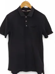 ポールスミス ポロシャツ Mサイズ ブラック フェード加工 胸ポケット シンプル 古着