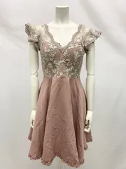 1359 JEWELS ジュエルズ キャバクラ ドレス ミニ レース刺繍 フレア タイト キャバドレス L