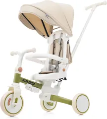 BTM 三輪車 7in1 手押し棒付き 折りたたみ 子供用 バイク