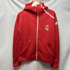 正規品/L アディダス レアルマドリード トレーナー フードジップアップ アンセムジャケット