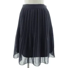 エージーバイアクアガール AG by aquagirl スカート ミディ丈 プリーツ ネイビー 紺 M