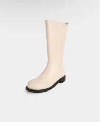 240 新品 ブーツ ロングブーツ ミドルブーツ 靴 アイボリー