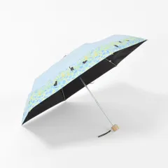 ☆ お花畑と猫/ライトブルー ☆ ブラックコーティング 晴雨兼用 50cm テキスタイル 折りたたみ傘 折りたたみ傘 レディース 折り畳み傘 50cm 晴雨兼用 かさ カサ 雨傘 日傘 晴雨兼用傘 ブラックコーティング 遮光率 UVカット 紫外線カット 6本骨